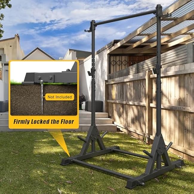 Pull Up Station, Strength Training Workout Pull Up Bar Free Standing, Adjustable Heavy Duty Pullup Bar Station, 600LBS Weight Capacity