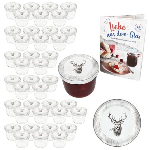 MamboCat 40er Set Sturzglas 230 ml mit Twist-Off-Deckel Alois Hirsch I Einmachgläser + to 82 Deckel + GRATIS Rezeptheft I Vorratsgläser einkochen & konservieren I Weihnachten MamboCat 40er Set Sturzglas 230 ml mit Twist-Off-Deckel Alois Hirsch I Einmachgläser + to 82 Deckel + GRATIS Rezeptheft I Vorratsgläser einkochen & konservieren I Weihnachten