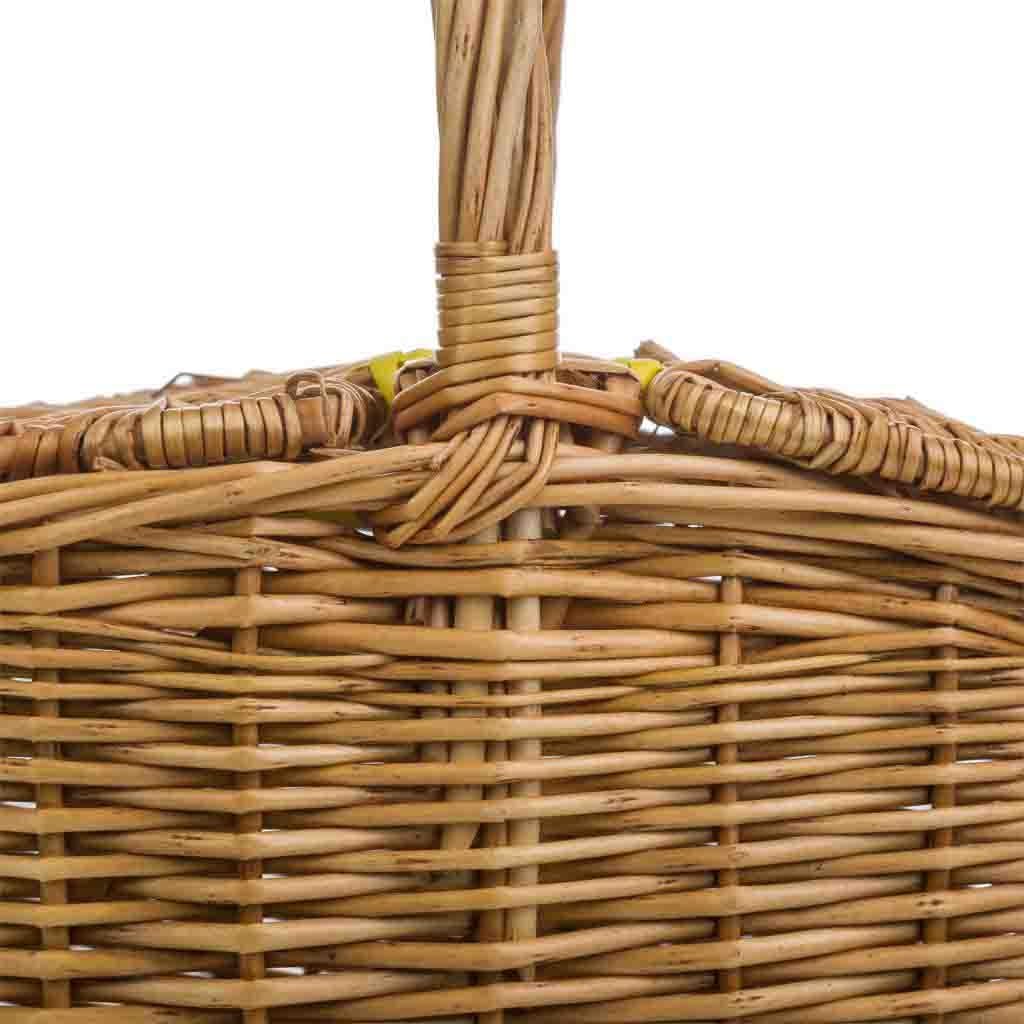 Cesta con tapas de mimbre marrón 32x21x16/32