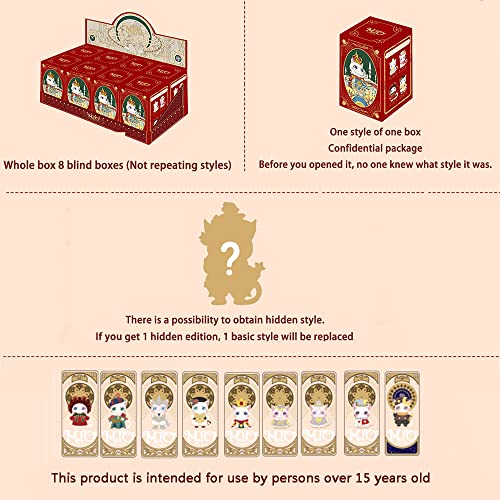 Aven Rabbit Mio Court Cat Blind Box Toys For Girls Kawaii Figures Action Cute Model Birthday Gift Guess Blind Bag Random Collection Toys Collectible Desktop Ornaments（8 Pack） #TOP3
