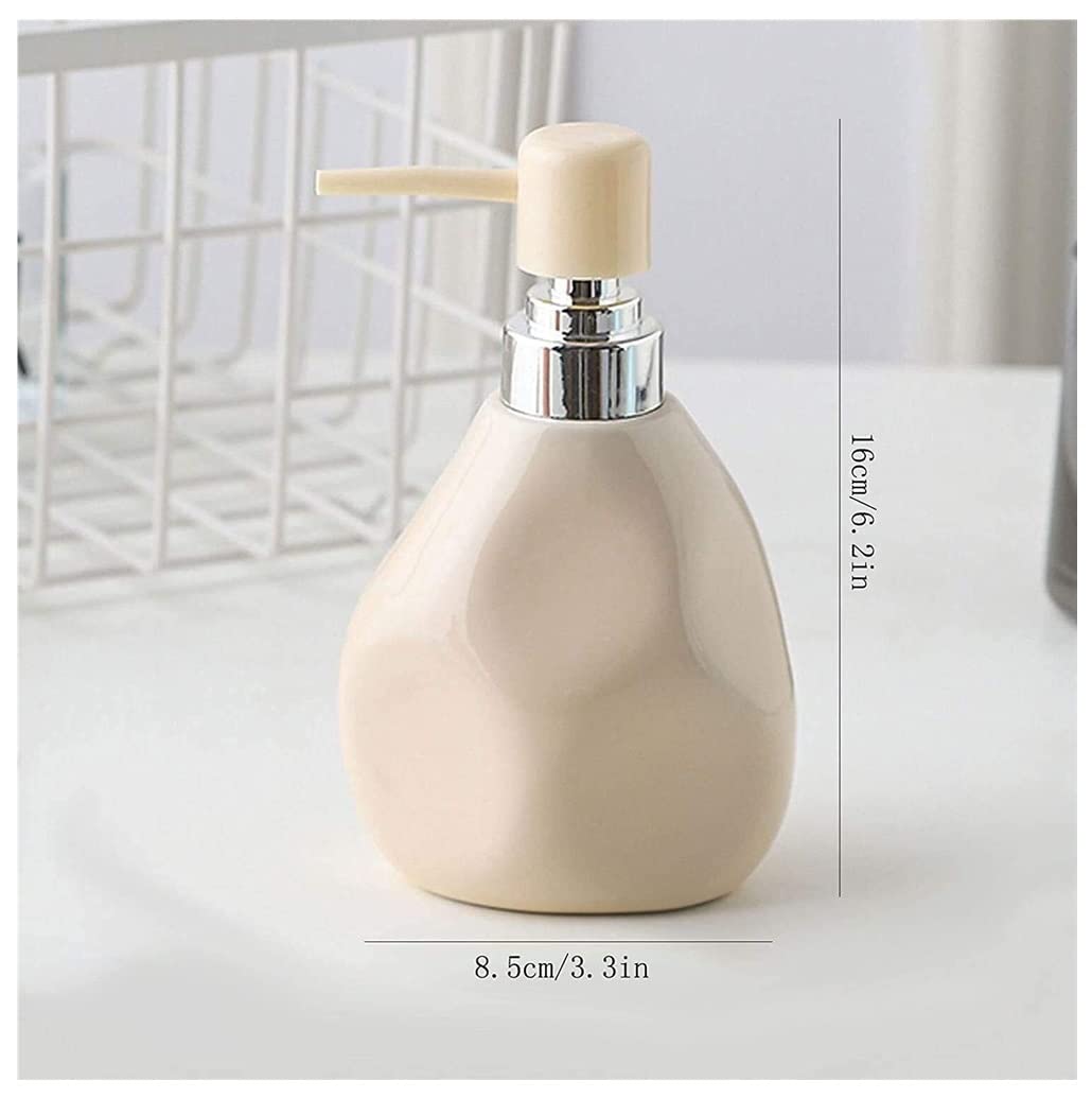 Accessori per Il Bagno Dispenser di Sapone in Ceramica, Dispenser di Sapone Liquido Ricaricabile, Bottiglia A Pompa per Cucina(Blue)