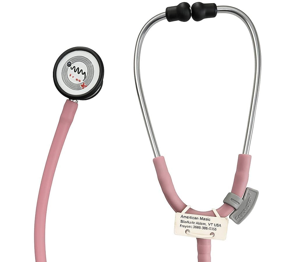 Stetoscopio professionale per il monitoraggio Classic III, tubo auricolare rosa antico, 70 cm.