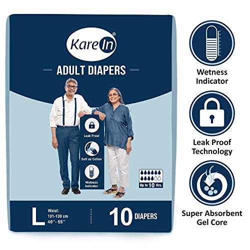 Image of KareIn Kare In Adult Diaper Large,Waist Size 101-139Cm (40 inch-55 inch),High Absorbency 40 Pcs