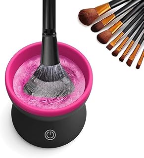 Máquina limpiadora de brochas de maquillaje e...