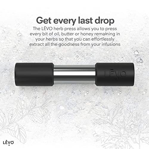 LĒVO - LĒVO II Essentials Kit- Herbal Oil and Butter Infusion Machine - Includes Power Pod, Herb Press, Herb Block Tray, Infusion Sprayer, Drawstring Bag (Licorice Black) - Image 6