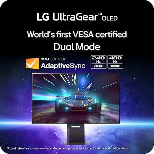 LG 32GS95UE 32-inch Ultragear OLED Gaming Monitor UHD 240Hz 0.03ms DisplayHDR True Black 400 AMD FreeSync Premium Pro NVIDIA G-Sync HDMI 2.1 DisplayPort Tilt/Height/Swivel Stand Black - Image 3
