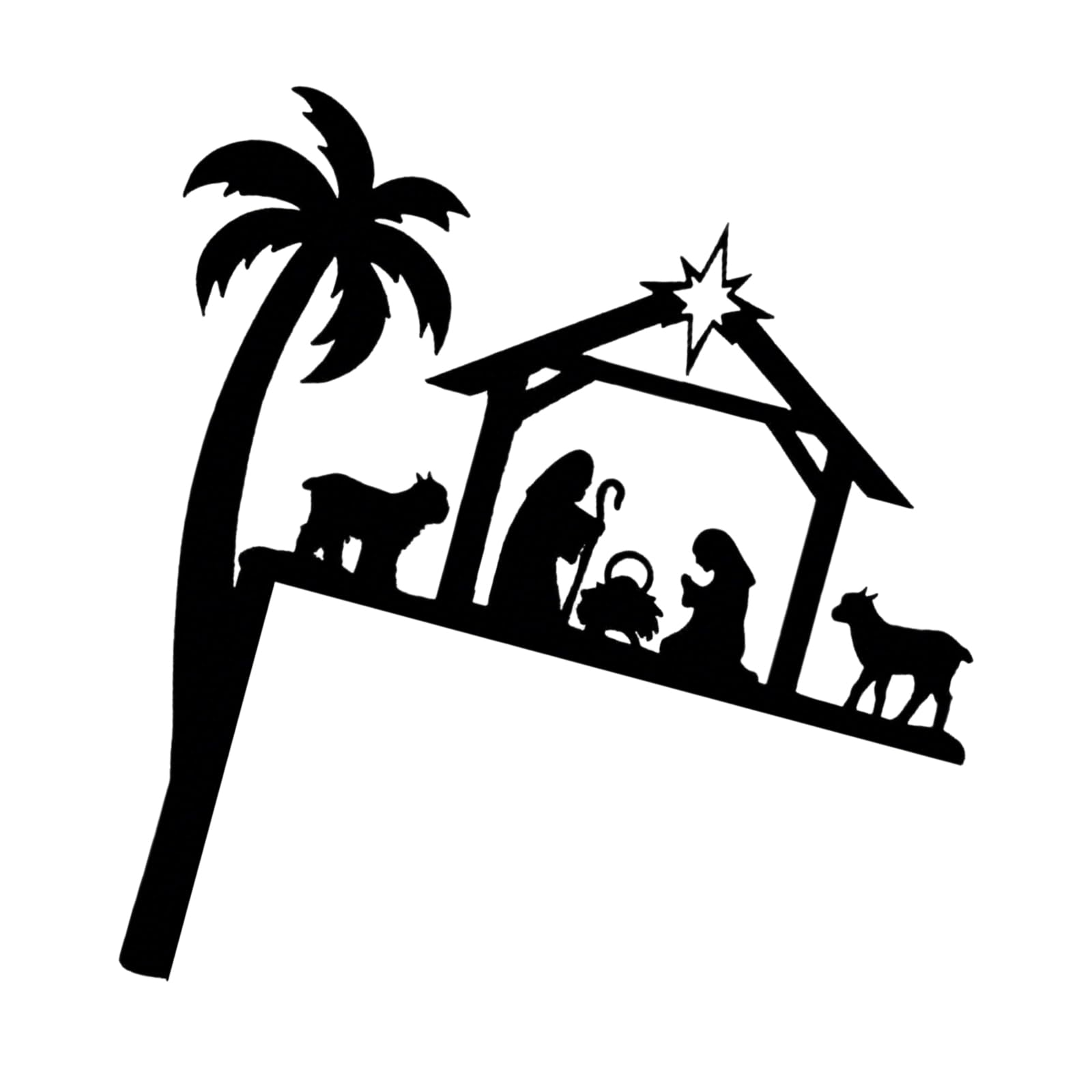 Hredyqw Permanent Metal Christmas Supplication Outline Door Decoration for Vacation Home Wall Suspended Christmas Spiritual Door Addition