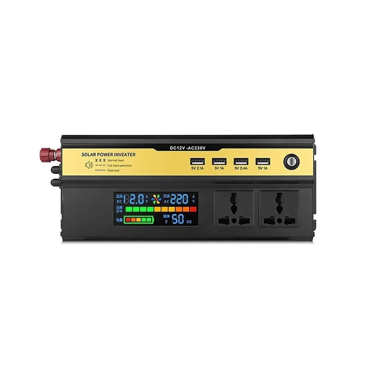 Convertidor De Voltaje De 6000/5000/4000/3000 W con Pantalla Digital LCD, Inversor Solar De Onda Sinusoidal Modificada De 12 V CC A 220 V Transformador Inversor Onda Pura(DC 24V,AC 220V_4000W)