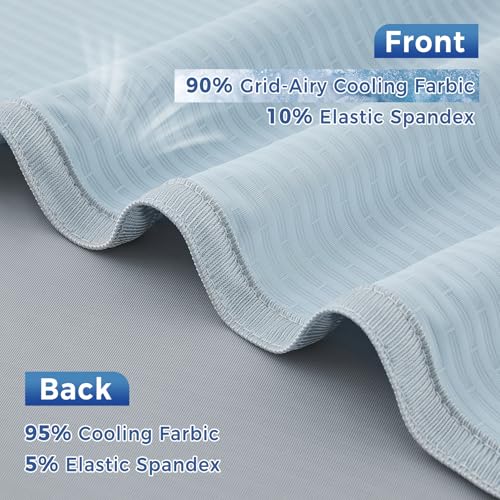 Image of EMME Cooling Throw Blanket, Summer Blanket for Hot Sleepers, Cold Throws for Couch Sofa Bed, Thin Lightweight Double-Sided, Keep Body Cool for Kids Adults Light Blue