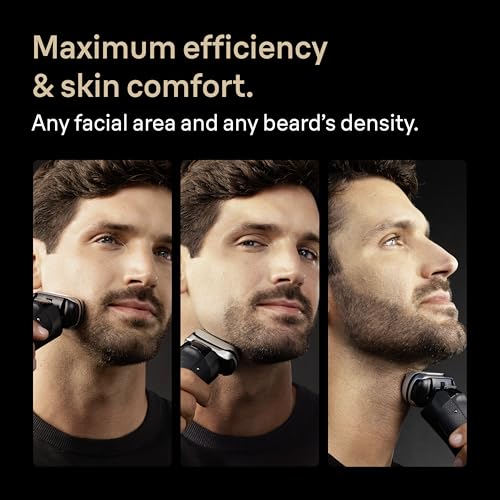 Image of Braun Series 9 PRO+ Electric Shaver for Men, Wet & Dry Foil Razor, 6-in-1 SmartCare Center, Built-in Precision ProTrimmer, Replacement Head, Travel Case, Black 9660CCPS