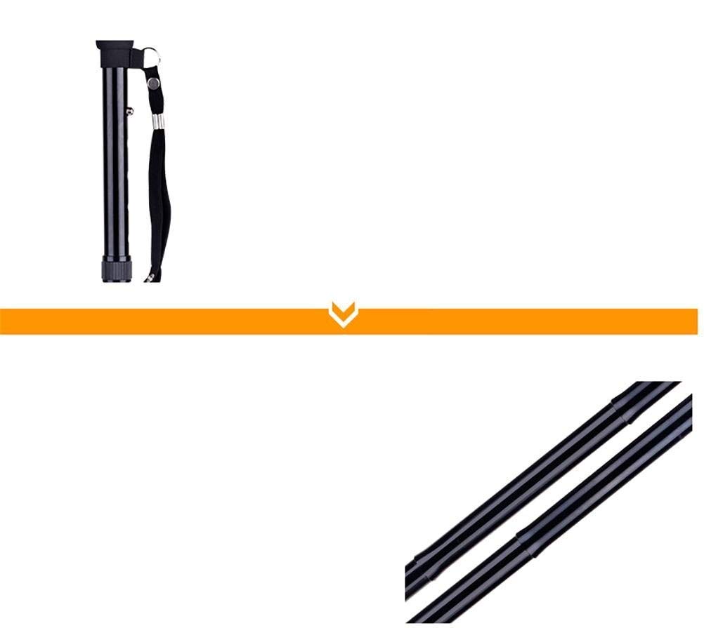 Bastón Plegable de Viaje con luz LED, bastón Ajustable con Bolsa de Transporte, muletas
