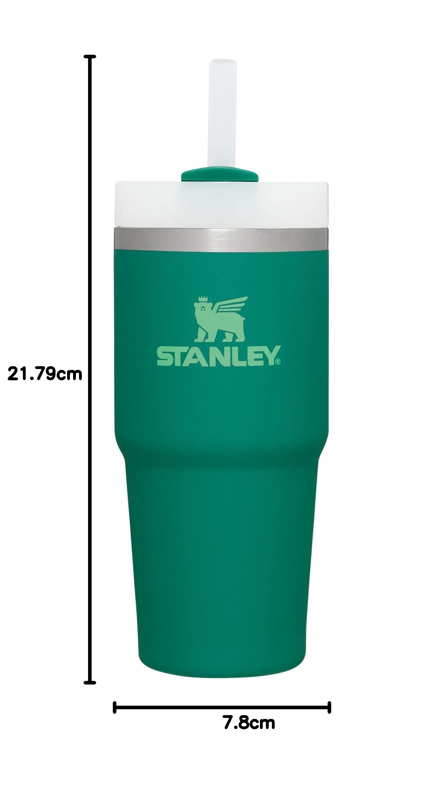 STANLEY Quencher H2.0 - Gobelet avec paille de 414 ml – Couvercle Flowstate à 3 positions – Porte-gobelet compatible avec les voyages – Tasse isotherme en acier inoxydable – Sans BPA – Alpine