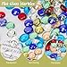 Yatinkim 0.95 LB Flat Marbles Mixed Color About 170 Pcs Flat Glass Beads Gems for Vase Fillers Stones Decorative Glass Pebbles Arts Crafts Table Scatter Fish Tank Aquarium Landscaping Decor