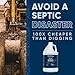 Septic Tank Shock Treatment | Bio Enzyme Septic Safe |Clears Leach & Drain Fields, Dissolves Organic Solids, Grease, Hair - Drain Deodorizer (128 OZ)