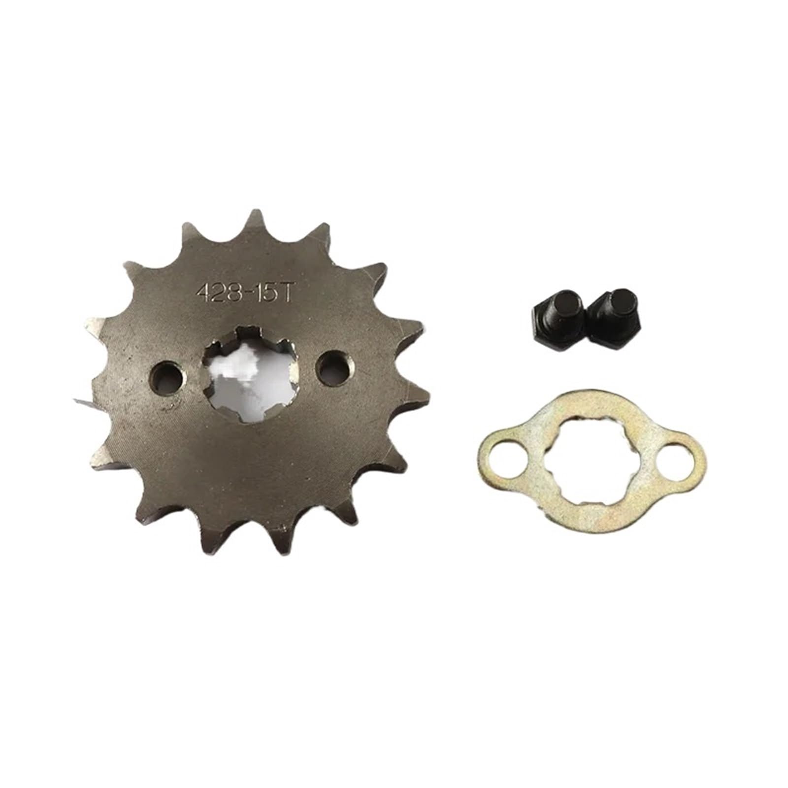 EJUOYO Chain Sprocket 428# 10T 11T 12T 13T 14T 15T 16T 17T 18T 19T Teeth 17mm 20mm Chain Sprocket With Retainer Plate Lock(15T-20mm)