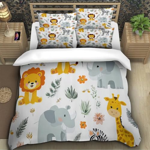Housse de couette 3D chiot mignon parure de lit microfine confortable résistante 260x220cm - 5