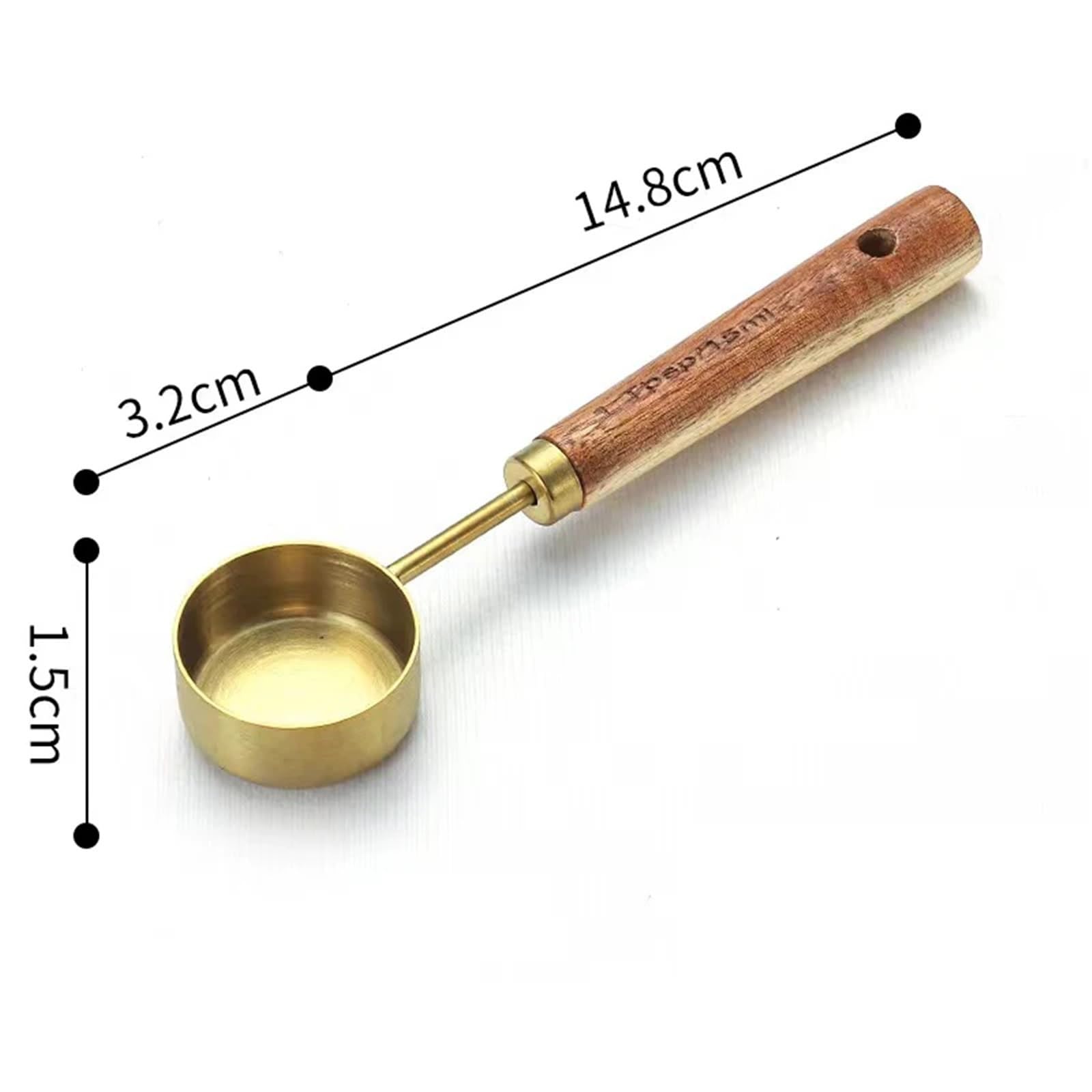 8 unid/set mango de madera tazas cucharas for medir