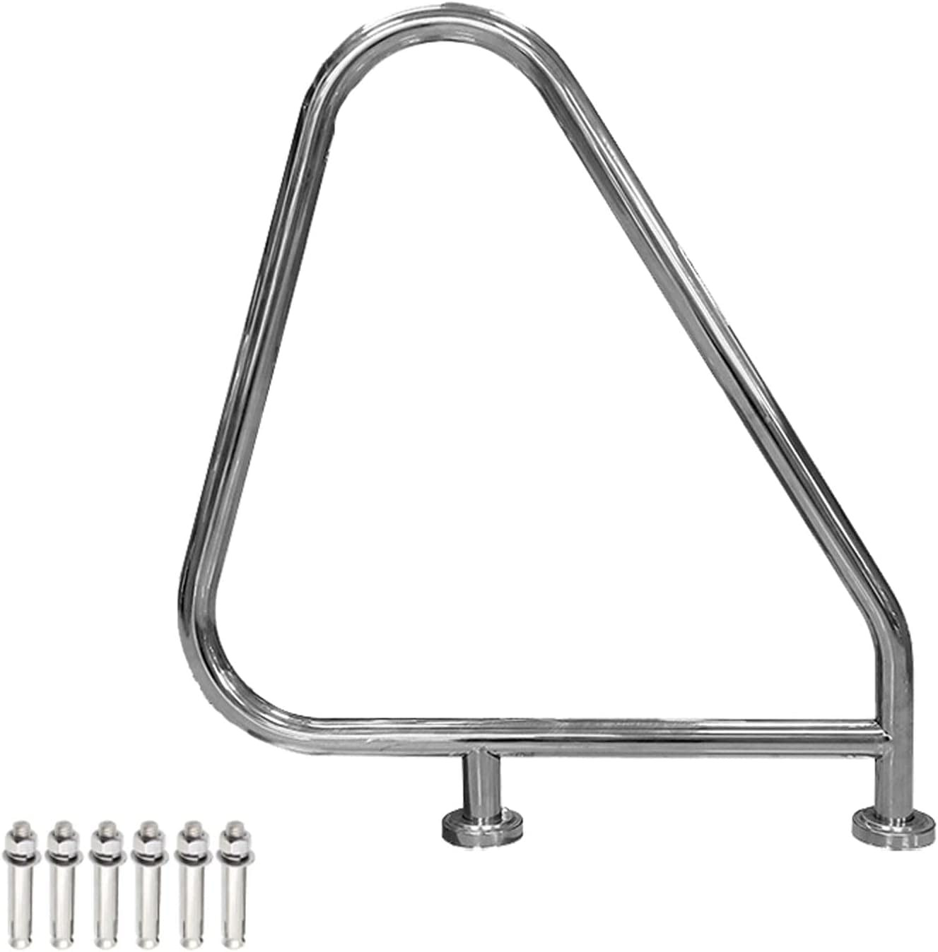 Swimming Pool Safety Hand Rail Pool Handrail Handle Grab Rails Swimming Swimming Pool Handrails with Quick Mount Base, Pool Railing for Inground Swimming Pool, 250lbs Load Capacity