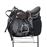 GCSEY Caballo De Montura 17.5" De Alta Gama Completa Conjunto De Silla De Montar De Una Silla Tack Conjunto Brida Pretal Suave Y Cómodo Sin Deformación Suministros Arnés Ecuestres