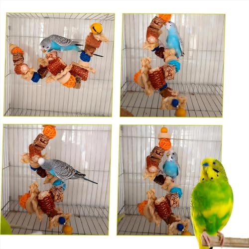 XLpeixin-Natural-Bird-Rope-Perches-Parakeet-Swing-Chew-Toy-Birdcage-Hanging-Toy-for-Conure-Cockatiel-Budgies-Lovebird-Parrot