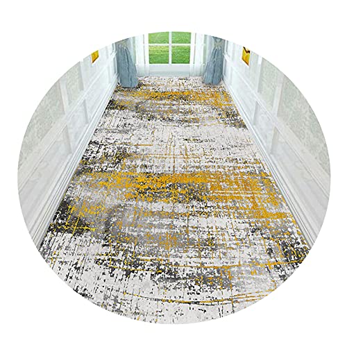 Alfombras Alfombra De Corredor Largo De Alfombra De Terciopelo De Cristal Abstracto Moderno, Alfombra De Piso Antideslizante para Pasillo, Sala De Estar Y Dormitorio, Fácil De Limpiar, 40 Tamaños