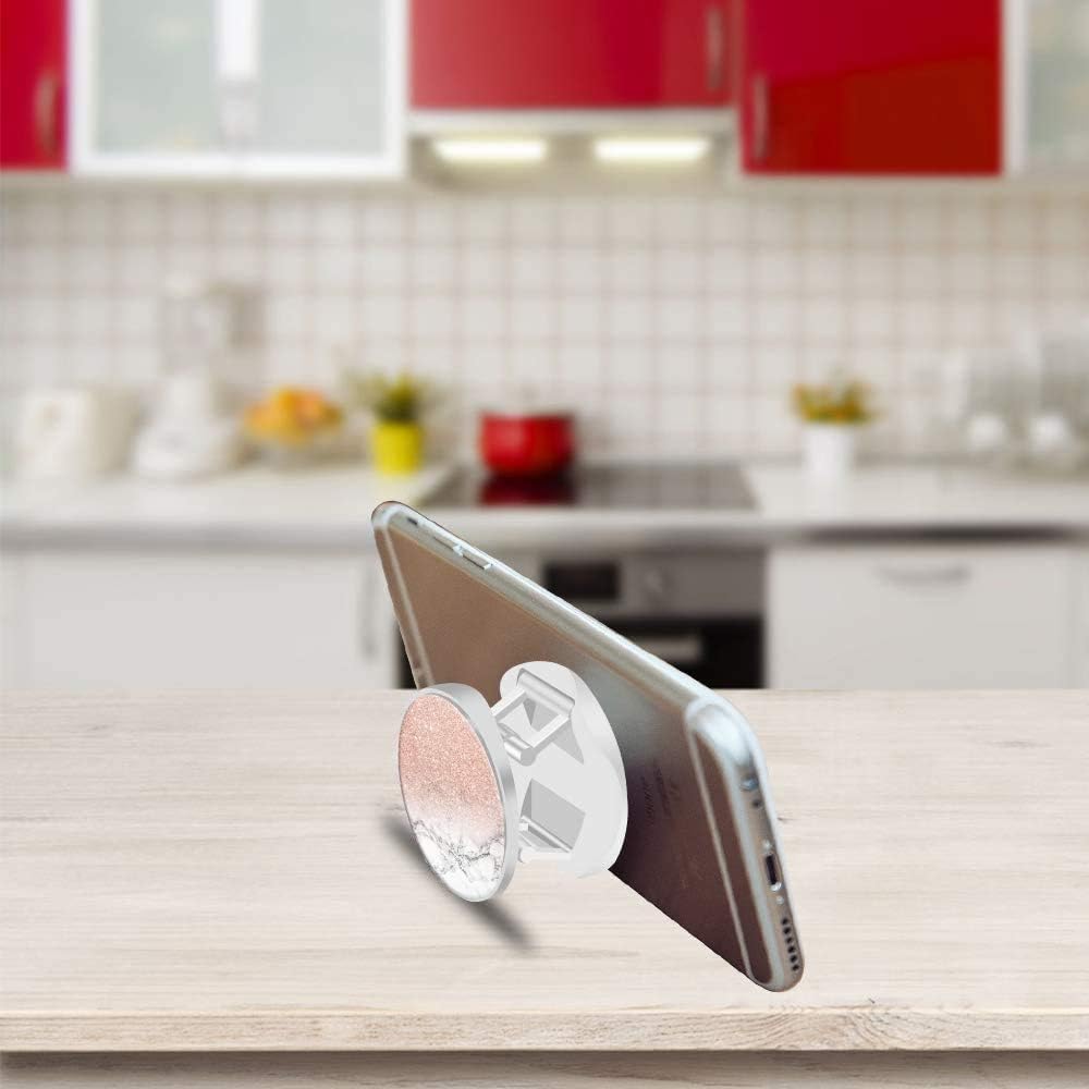 Collapsible Grip & Stand for Phones, Expanding Stand Grip Mount Socket for Smartphones, Tablets and iPhone - Noble Rose Gold