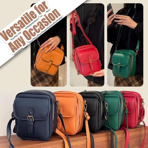 Collaboraten1 Sculpture Crossbody Leather Bag for Women, Anti-Theft Shoulder Purse with Built-in Wallet, Small Messenger Bag 6