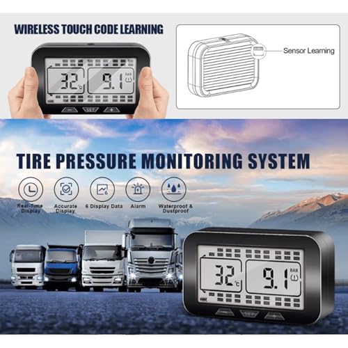 TPMS inteligente 10 ruedas impermeable IPX7 compatible con USB y solar 3