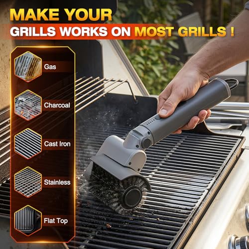 50% Off Electric BBQ Grill Brush Cordless, Rechargeable