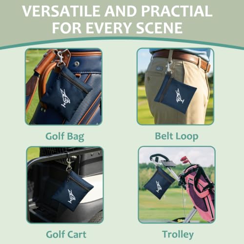 TOGETRUE Golf Tee Pouch, Golf Bag Holder with Clip, Golf Bag Accessories - image 7