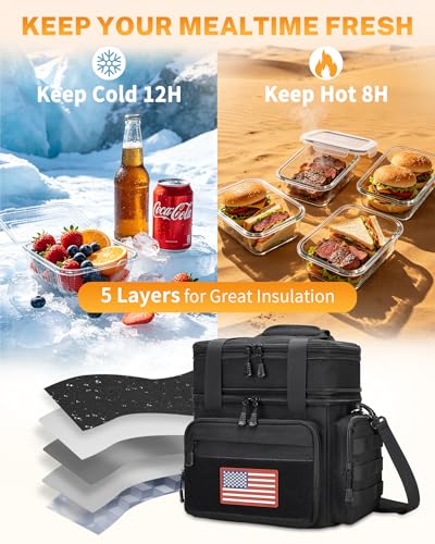 Gafetrey Tactical Double Deck Lunch Box