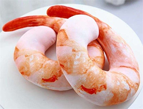 Latinaric 1 pc Kreative U förmigen Hals Garnele Kissen Schlafen Zubehör Garnelenfleisch