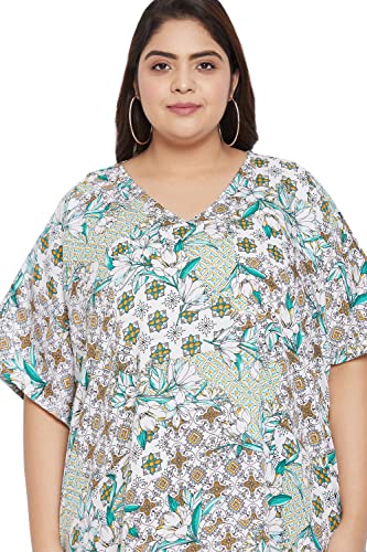 Image of Oussum Women Kaftan Plus Size Polyester Summer Lightweight Caftan Swimsuit Cover Ups Maxi African Mumu Lounge House Dress