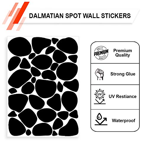 Pack of 15 Sheets/555 Dots Irregular Dalmation Stickers for Living Room Dalmatian Wallpaper Stickers Polka Dot Wall Stickers (1.5 to 6 cm) for Decorations for Living Room Packwith® - Image 3