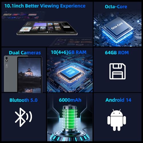 Tuohaitime Android 14 Tablet,10 Inch Tablet thumb #1