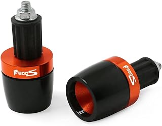 Motorcycle End Grip Slider Universal Motorcycle 7/8" Handlebar Hand Grips Ends Counterweight Handle Bar Cap End Plug Slider For B-M-W F800 S F800S F 800 S (Color : Titanium)