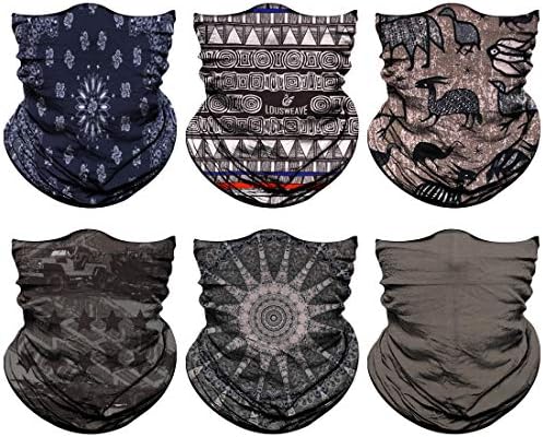 Neck Gaiter, Magic Headband Sport Headwear Elastic Face Mask Bandana Scarf UV Resistence Balaclava, Headwrap Helmet Liner for Men and Women - Cycling, Fishing, Running, Hiking, Camping