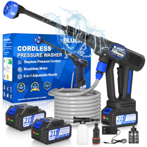 Idropulitrice Portatile a Batteria con Collegamento a Rubinetto...