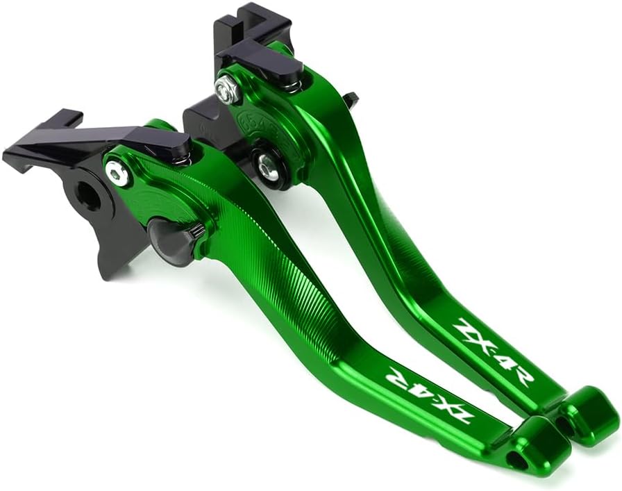 Motorcycle Short Brake Clutch Levers Compatible with K.awasaki Ninja ZX4R ZX4RR 2023 2024 2025 | Front Shorter Levers Handles ZX-4R ZX-4RR ZX 4R 4RR Accessories (ZX4R-green)