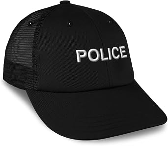 Custom Mesh Trucker Cap Police Block Style Police Hats for Men
