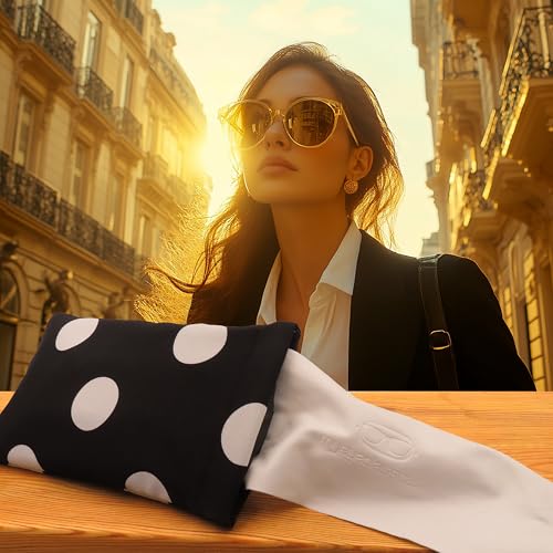 Image of Soft Sunglasses case | Large Glasses Case Holder - Eyeglass Pouch Squeeze Top | Glasses pouch Lightweight Extra Layers