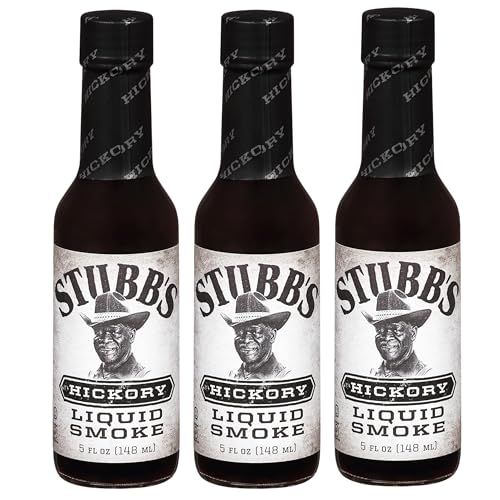 Stubbs - Liquid Smoke Hickory - Salsa con Aroma de Humo para Carnes, Asados y Barbacoas - Pack Laborawi (3 x 148ml)
