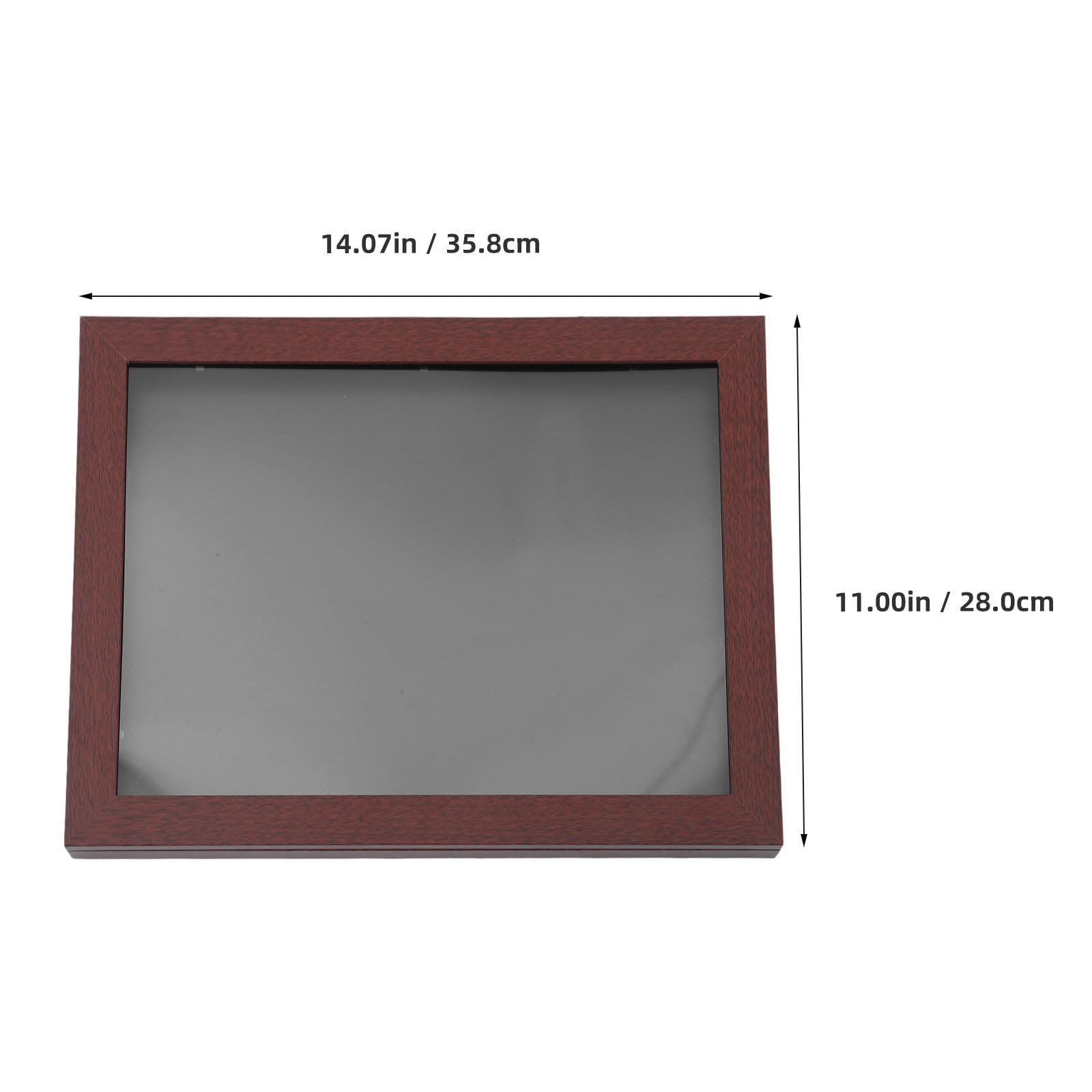 STOBAZA Cadre Photo Boîte à Ombres Marron 11x14 Pouces en Bois avec Verre Incassable Protection pour Maillots de Sport Clubs Écoles Décor Artistique