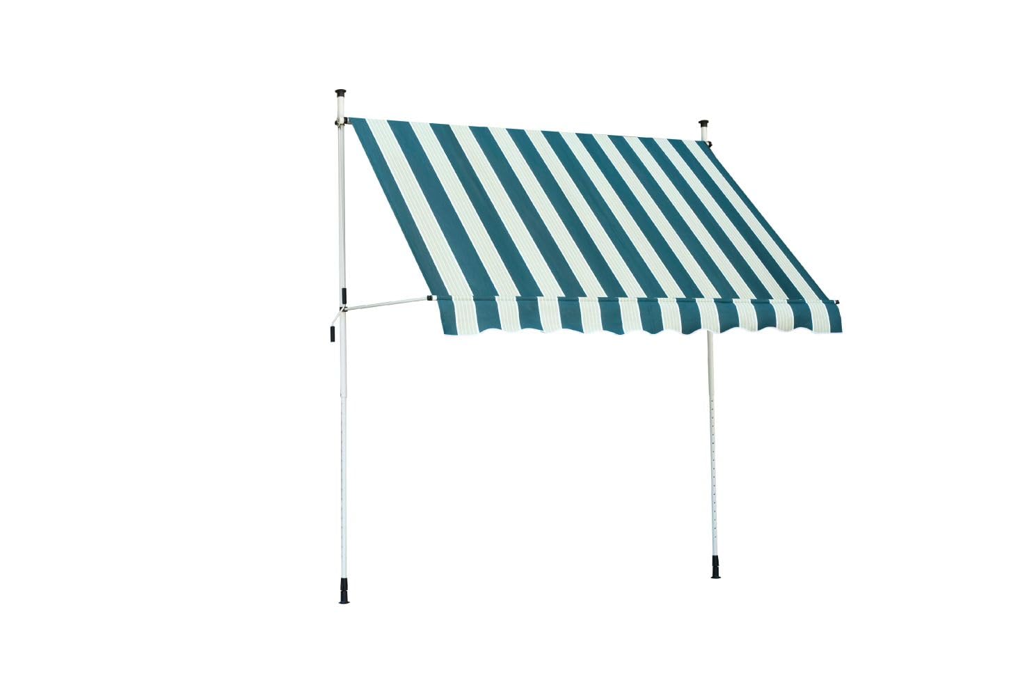 TrendLine Balkon-Markise 2,5 x 1,3 m grün-weiß gestreift Markise