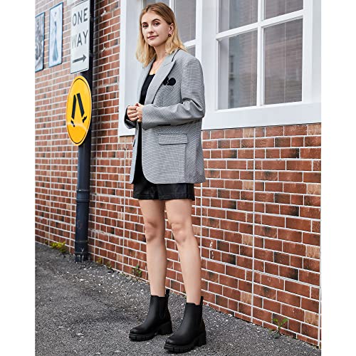 Image of starmerx Women's Platform Chelsea Ankle Boots Chunky Heel