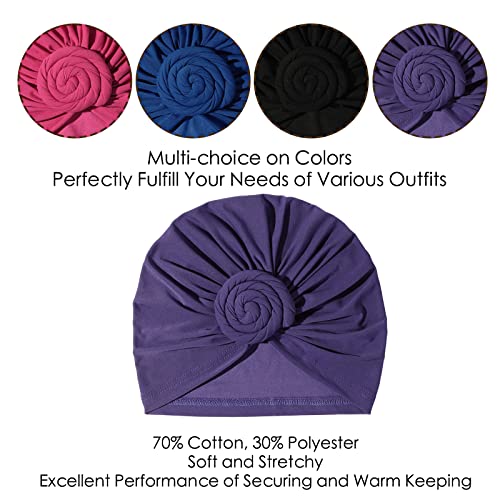 Image of KYNARI Turban Head Wraps for Women, Pretied Stretch Bonnet Hair Wrap