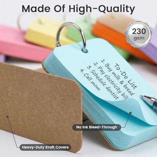 Tarjetas de estudio con anilla para evitar la pérdida de apuntes 6