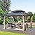EROMMY 12'x14' Hardtop Gazebo, Double Roof Metal Canopy with Aluminum Frame, Netting and Shaded Curtains Included Permanent Outdoor Pavilion Gazebos for Patio, Backyard, Deck and Lawns
