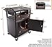 Line Leader Plastic AV Cart with Keyboard Tray and Locking Metal Cabinet, Heavy Duty Mobile Workstation with 4 Rolling Casters, 2 Locking Brakes, Heavy Duty, Holds up to 100 lbs (34 Inch w Cabinet)