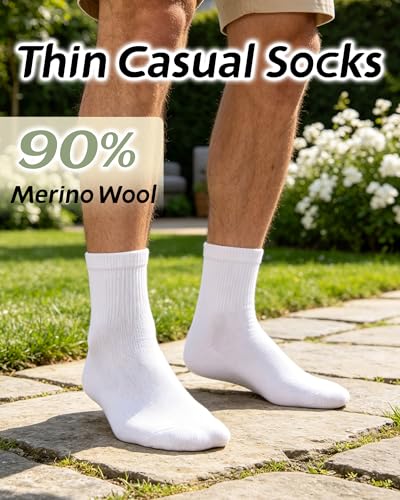 Image of 90% Merino Wool Socks for Men Athletic Ankle Socks for Women with Arch Support Breathable Soft Wool Ankle Socks,3 Pairs